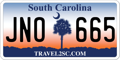 SC license plate JNO665