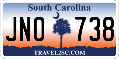 SC license plate JNO738