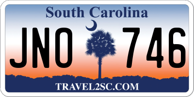 SC license plate JNO746