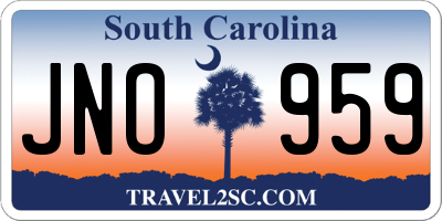 SC license plate JNO959