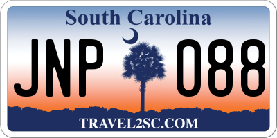 SC license plate JNP088