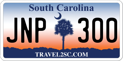 SC license plate JNP300