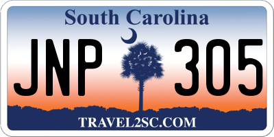SC license plate JNP305