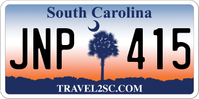 SC license plate JNP415
