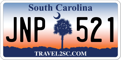 SC license plate JNP521
