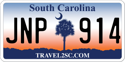 SC license plate JNP914
