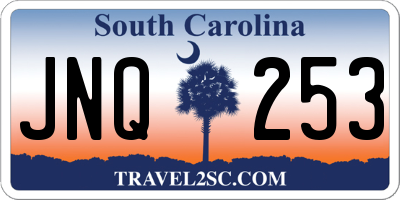 SC license plate JNQ253
