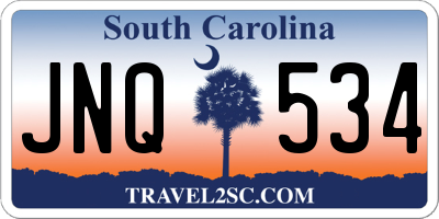 SC license plate JNQ534