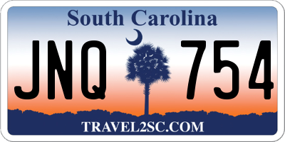 SC license plate JNQ754