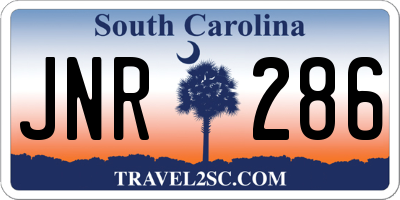 SC license plate JNR286