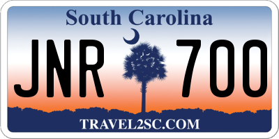 SC license plate JNR700