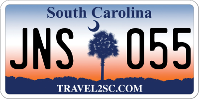 SC license plate JNS055