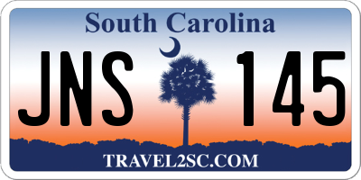 SC license plate JNS145