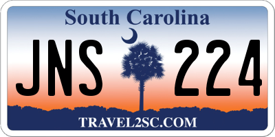 SC license plate JNS224