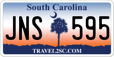SC license plate JNS595