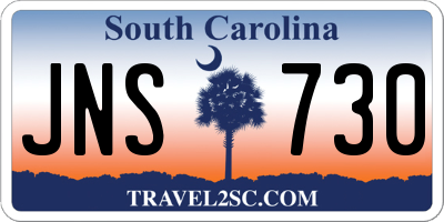 SC license plate JNS730