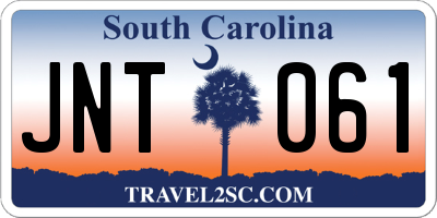 SC license plate JNT061