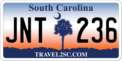 SC license plate JNT236