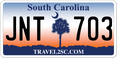 SC license plate JNT703
