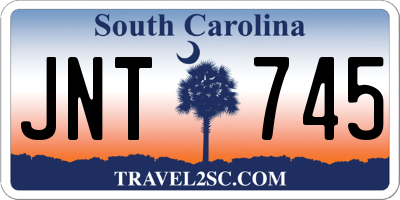 SC license plate JNT745