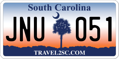 SC license plate JNU051