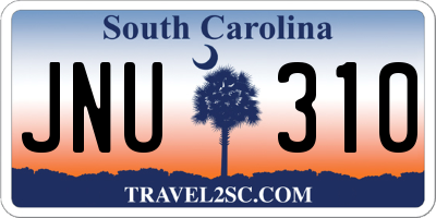 SC license plate JNU310