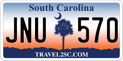SC license plate JNU570