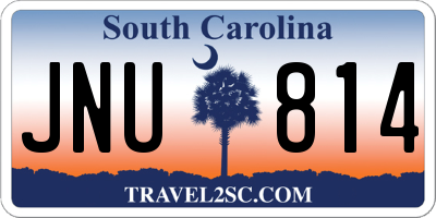 SC license plate JNU814