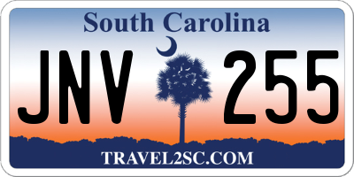 SC license plate JNV255