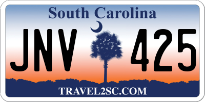 SC license plate JNV425