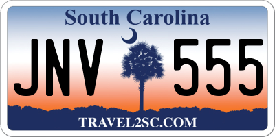 SC license plate JNV555