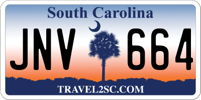 SC license plate JNV664
