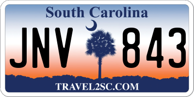 SC license plate JNV843