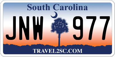 SC license plate JNW977