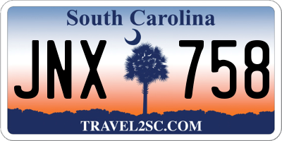 SC license plate JNX758