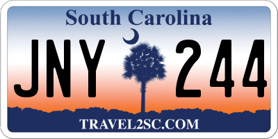 SC license plate JNY244