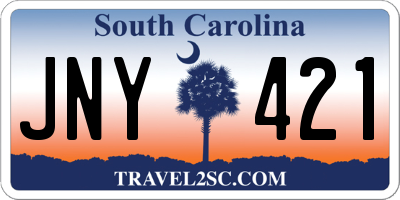 SC license plate JNY421