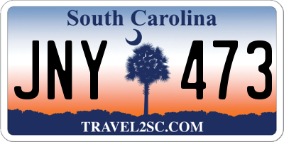SC license plate JNY473