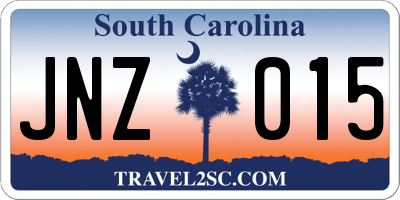 SC license plate JNZ015