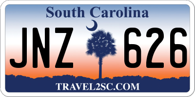 SC license plate JNZ626
