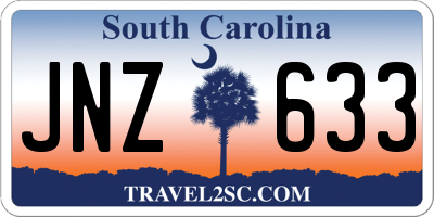 SC license plate JNZ633