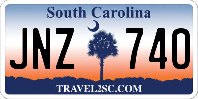 SC license plate JNZ740