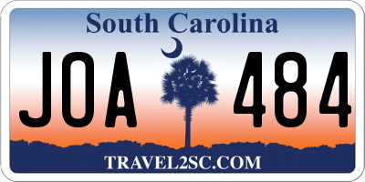 SC license plate JOA484