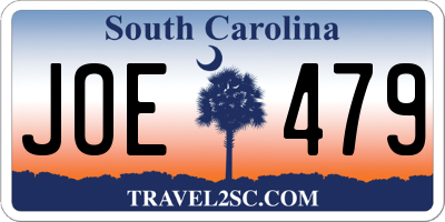 SC license plate JOE479