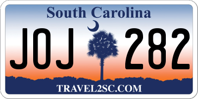 SC license plate JOJ282