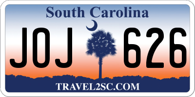 SC license plate JOJ626