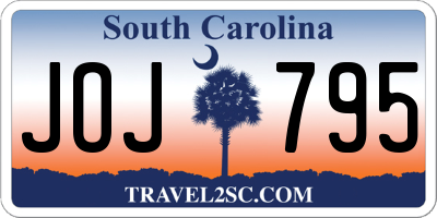 SC license plate JOJ795