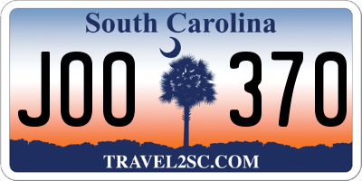SC license plate JOO370