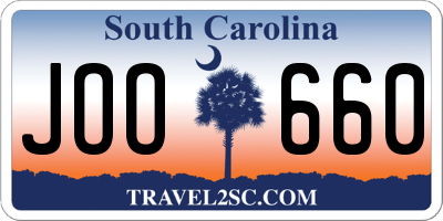 SC license plate JOO660