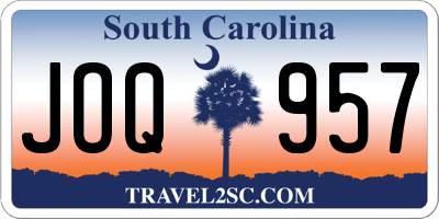 SC license plate JOQ957